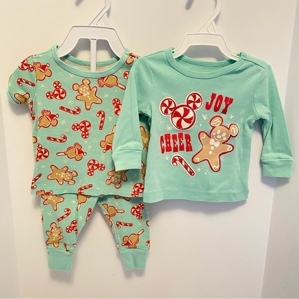 Disney Baby Mickey Mouse Holiday Treats 3 Piece PJ Sleep Set Size 3-6 Months